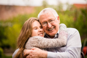 grandfather with granddaughter