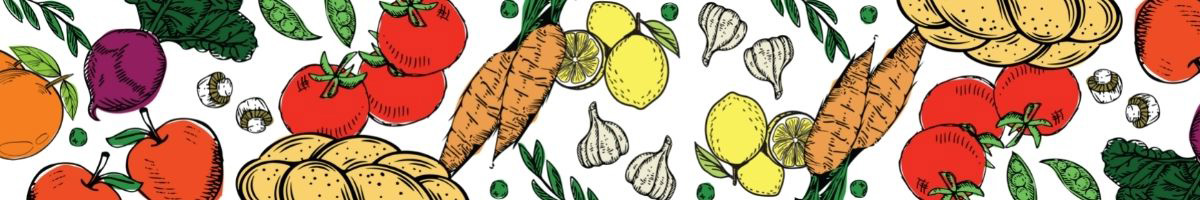 fruit and veggie sketch