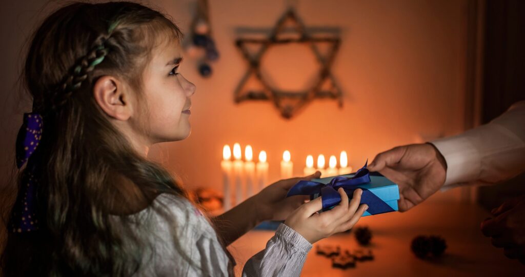Hanukkah Photo with Child 2
