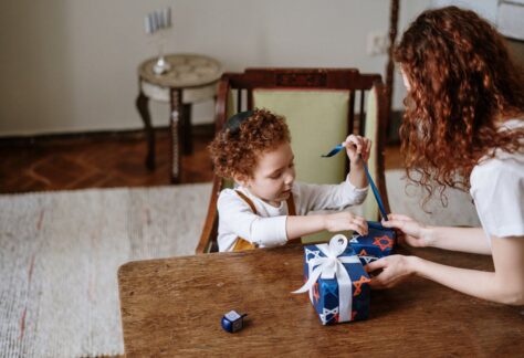 Hanukkah Photo with Child